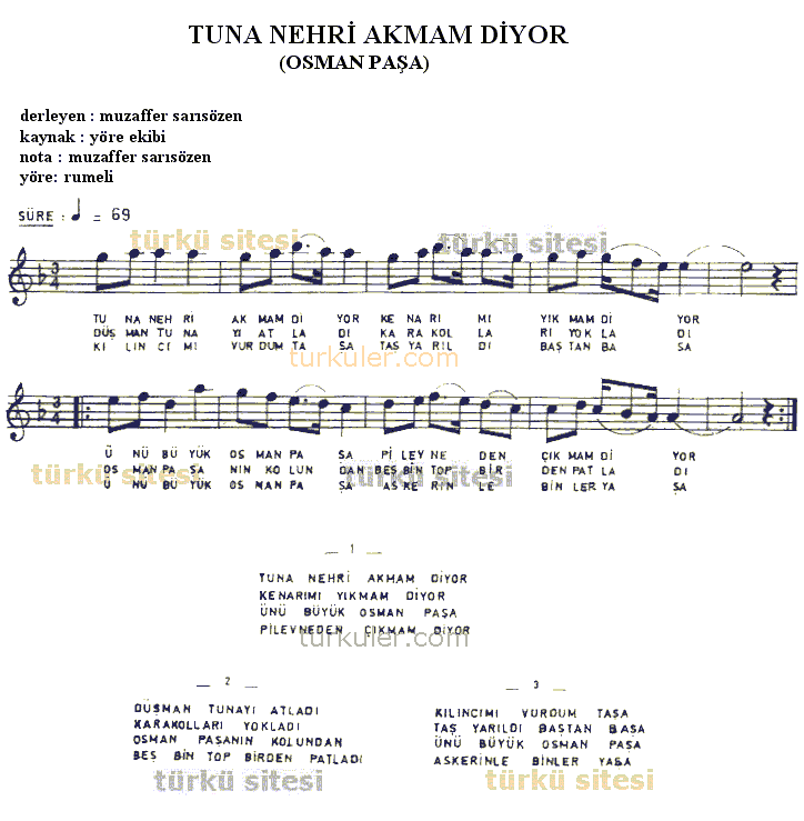 Tuna Nehri Akmam Diyor (Osman Paa)