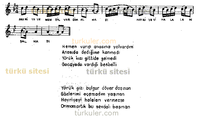 Hayriye'ye Mendil Verdim Almad