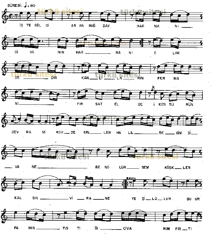 ��te Geldi Arpa Bu�day Harman�