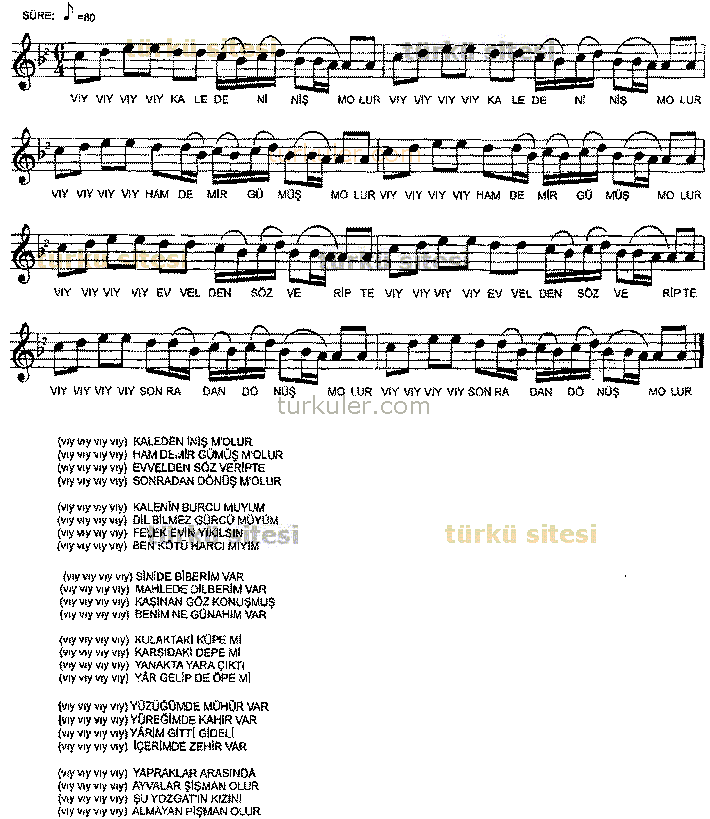 Kaleden �ni� M'olur