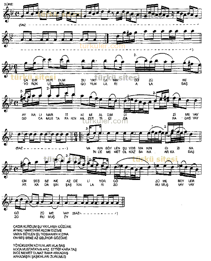 �ad�r Kurdum �u Yaylan�n D�z�ne