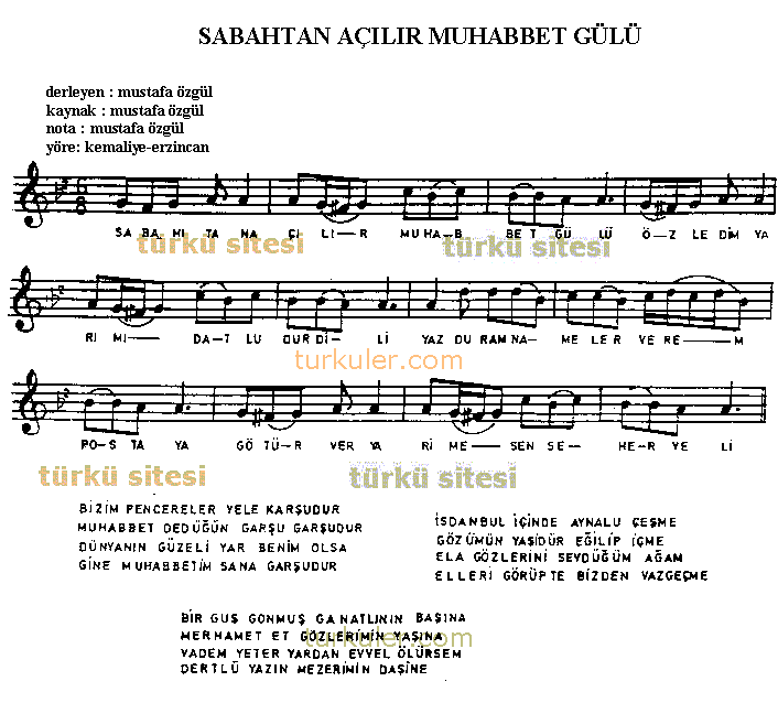 Sabahtan Alr Muhabbet Gl