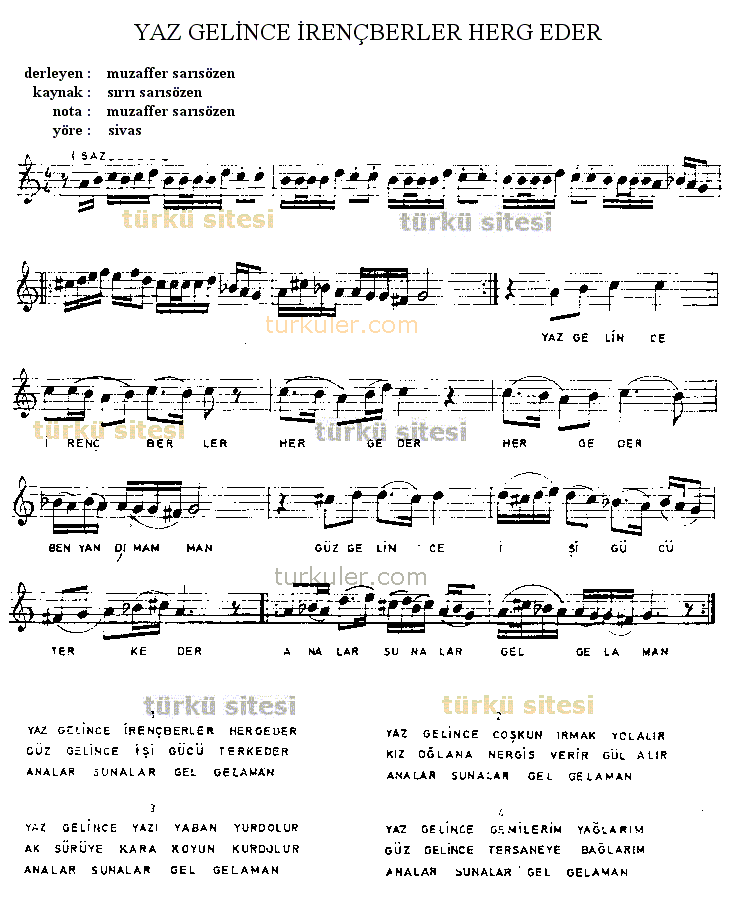 Yaz Gelince �ren�berler Herg Eder